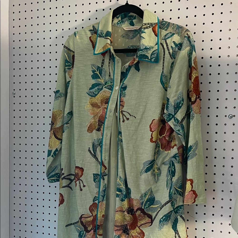 Soft Surroundings Floral Patterned Men's Shirt